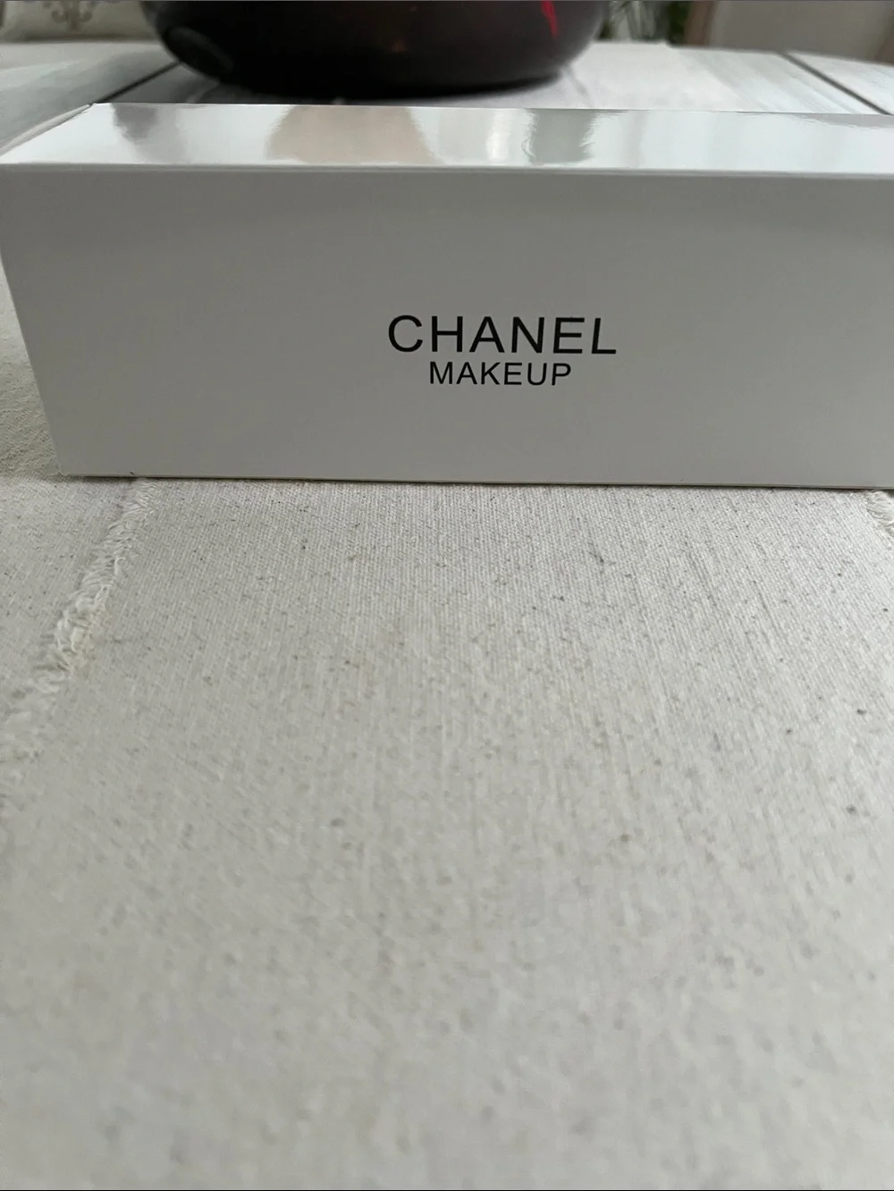 CHANEL Black Logo Makeup Pouch